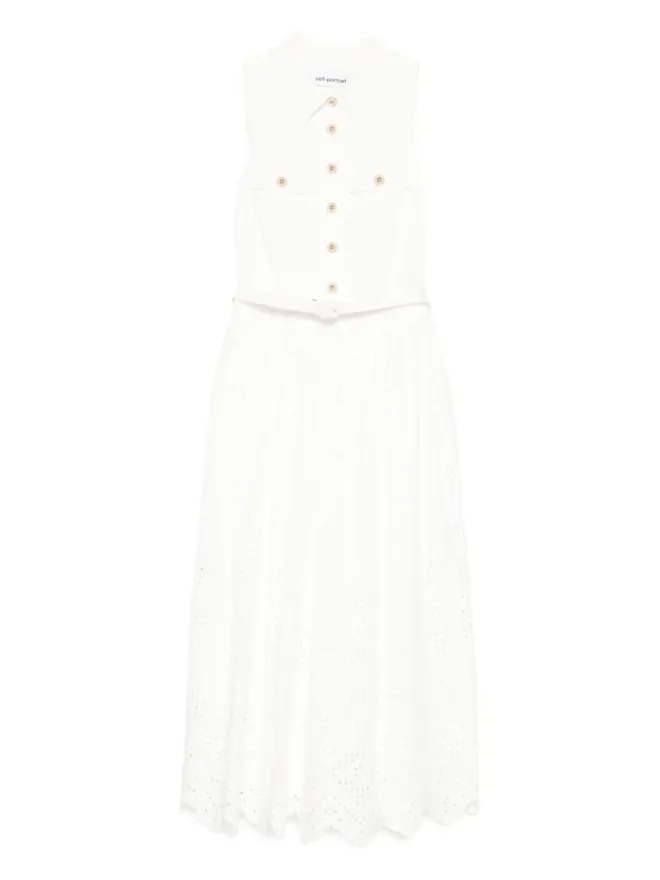 self-portrait Self-Portrait 刺繍ベルト付きドレスの商品画像