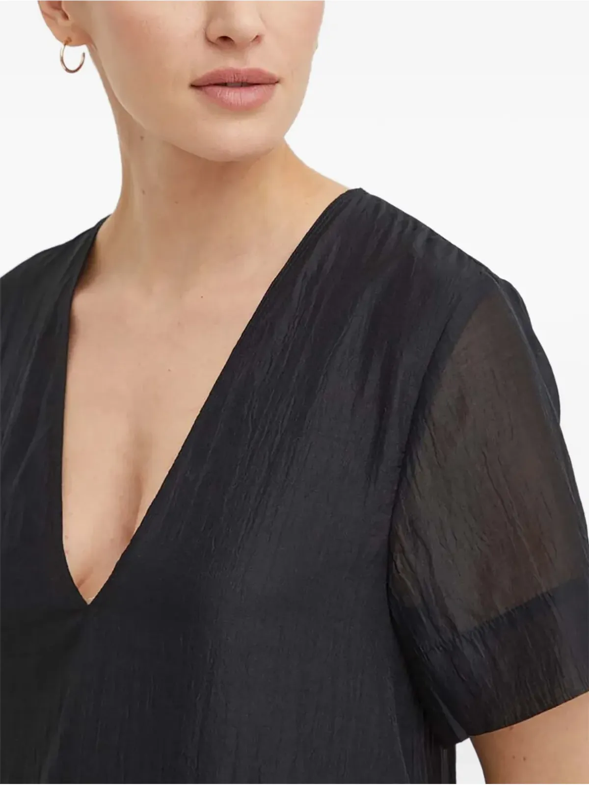 lovechild Hounda V-neck midi dress - Black - 画像4