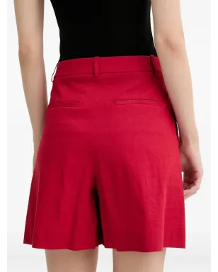 Theory pleated front shorts - Red - サムネイル3