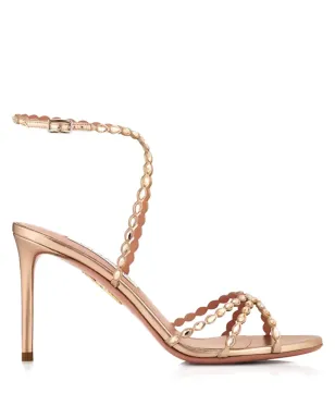 Aquazzura ラブストラック スカラップストラップ メタリック サンダル 85mm - サムネイル1