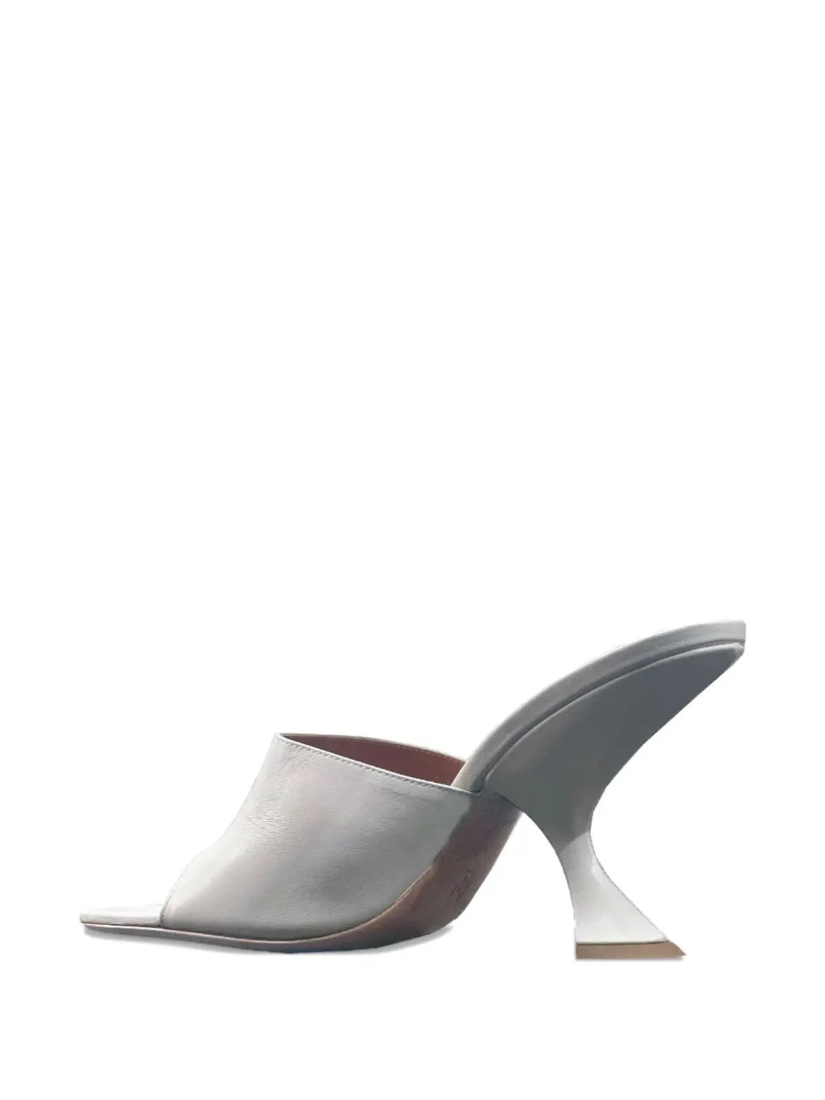 Amina Muaddi 90mm Lupita sculpted-heel sandals - White - 画像2