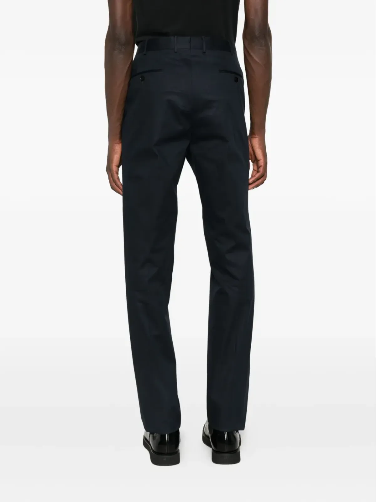 Zegna 隠しファスナー付き テーラードパンツ - ネイビー - 画像4