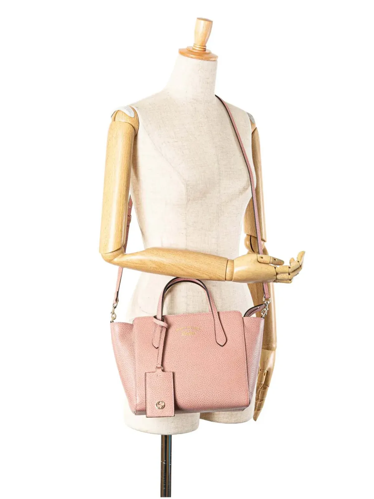 Gucci Pre-Owned ミニ レザー スイング サッチェル - 画像2
