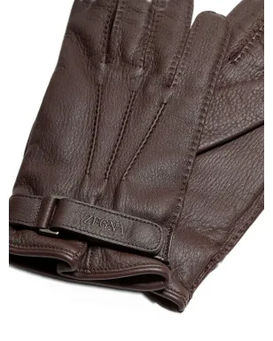 Zegna レザー バックル グローブ - サムネイル2