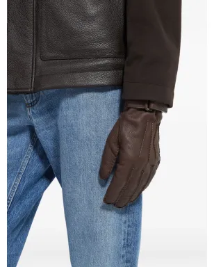 Zegna レザー バックル グローブ - サムネイル3