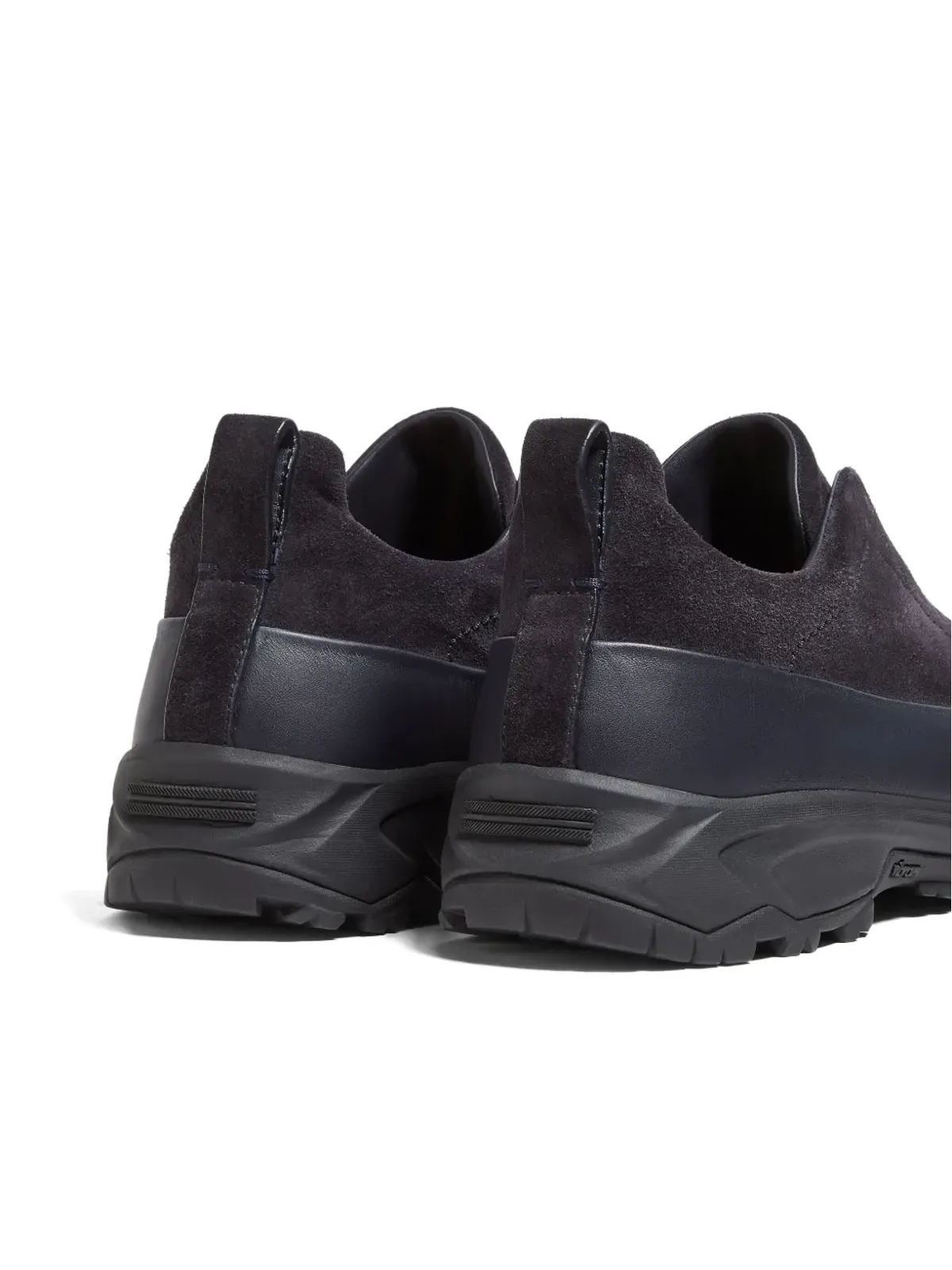 Zegna トリプルステッチ レザー スエード スニーカー - 画像4