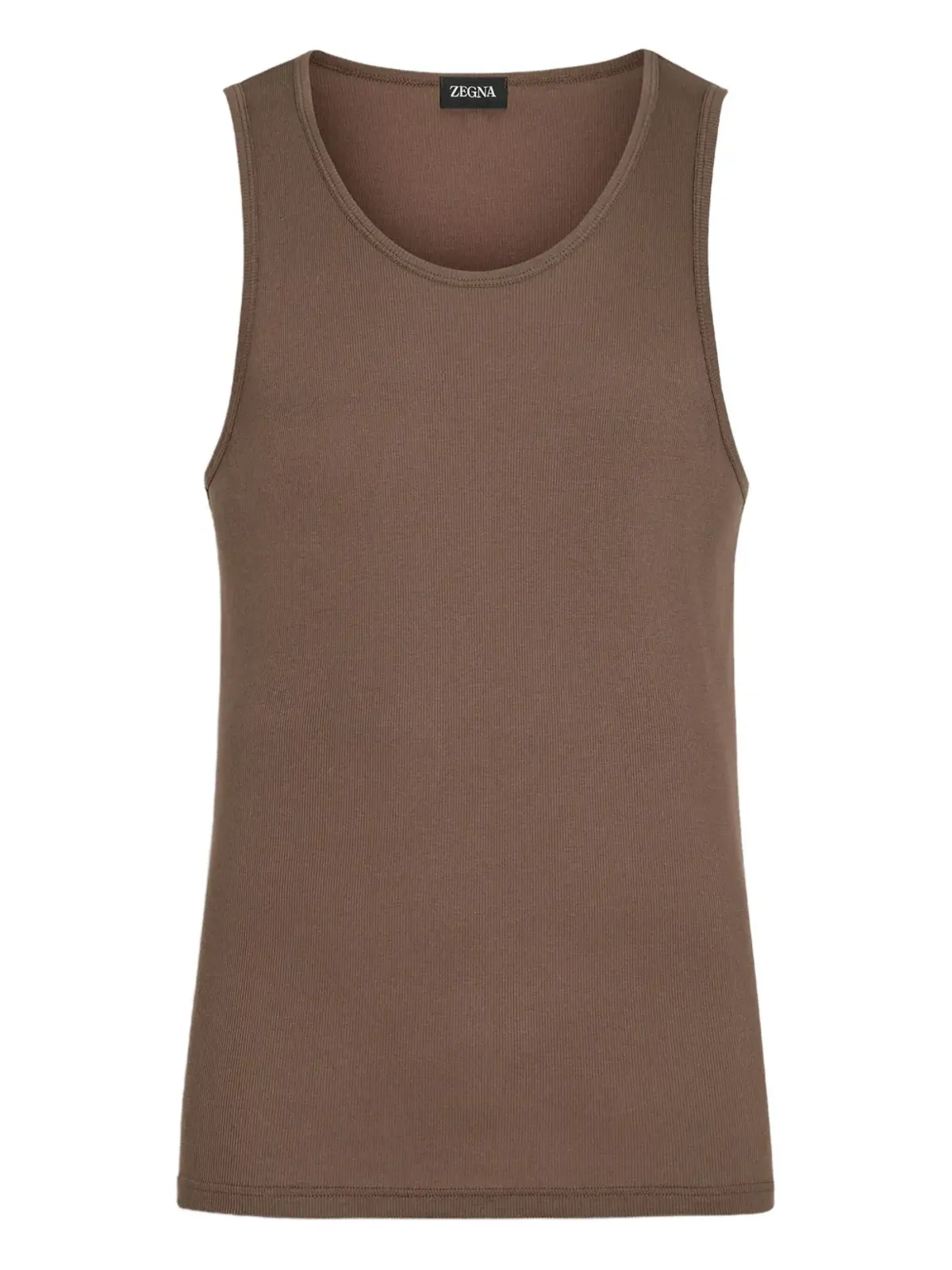 Zegna リブ編みコットンブレンド タンクトップ - 画像1