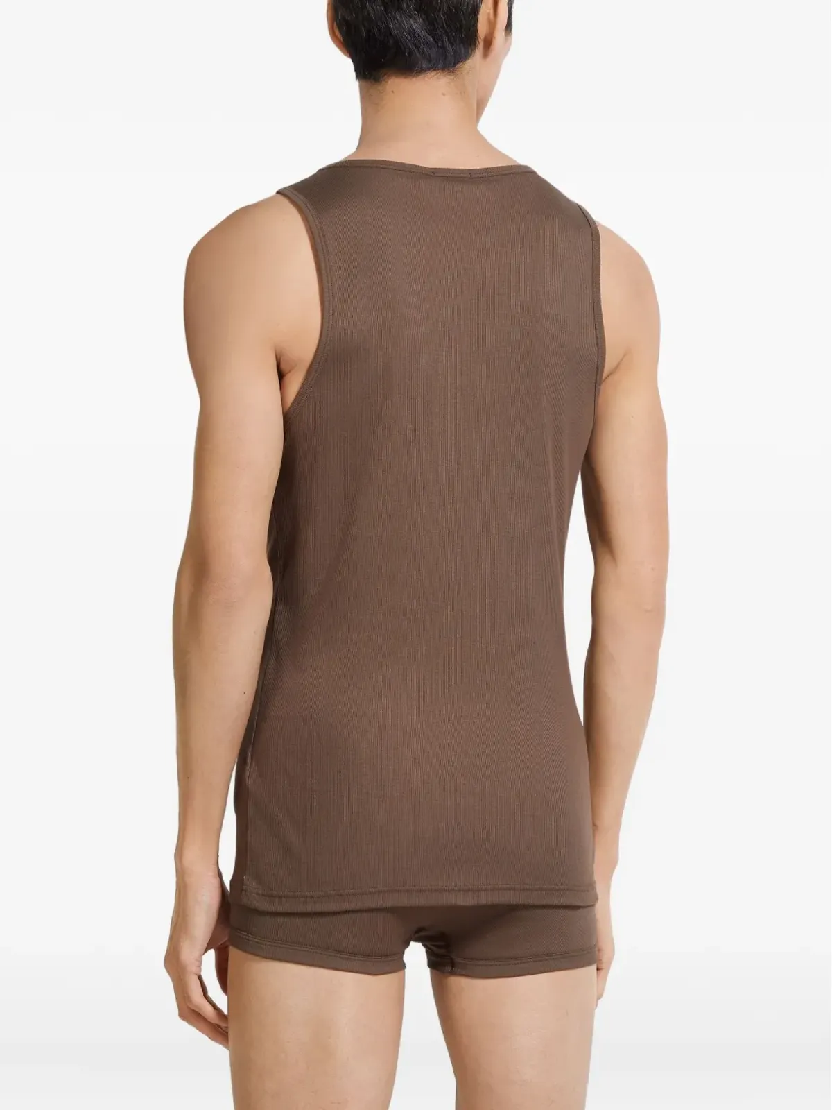 Zegna リブ編みコットンブレンド タンクトップ - 画像3