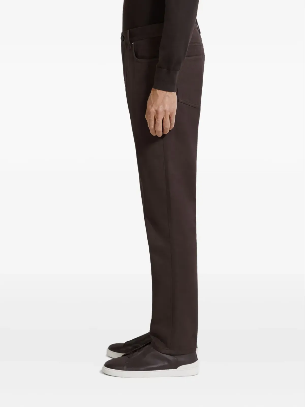 Zegna コットンストレートレッグパンツ - 画像3