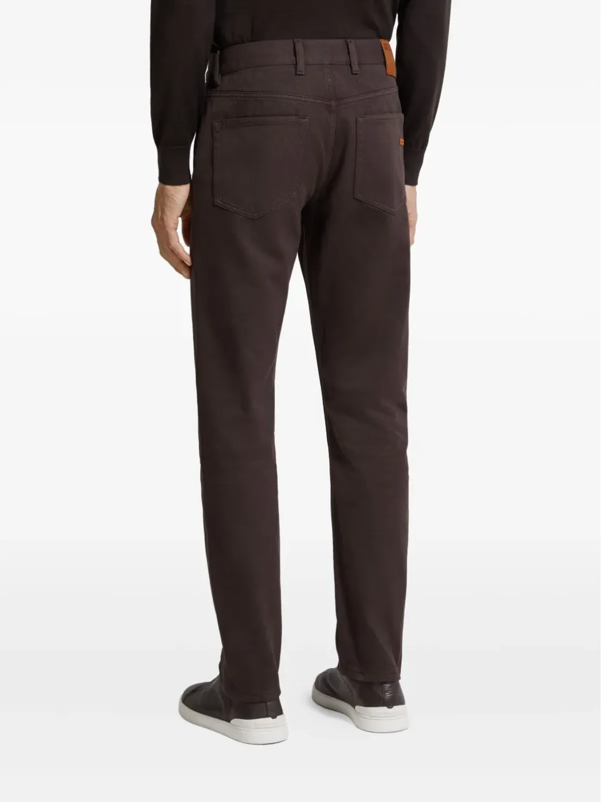 Zegna コットンストレートレッグパンツ - 画像4