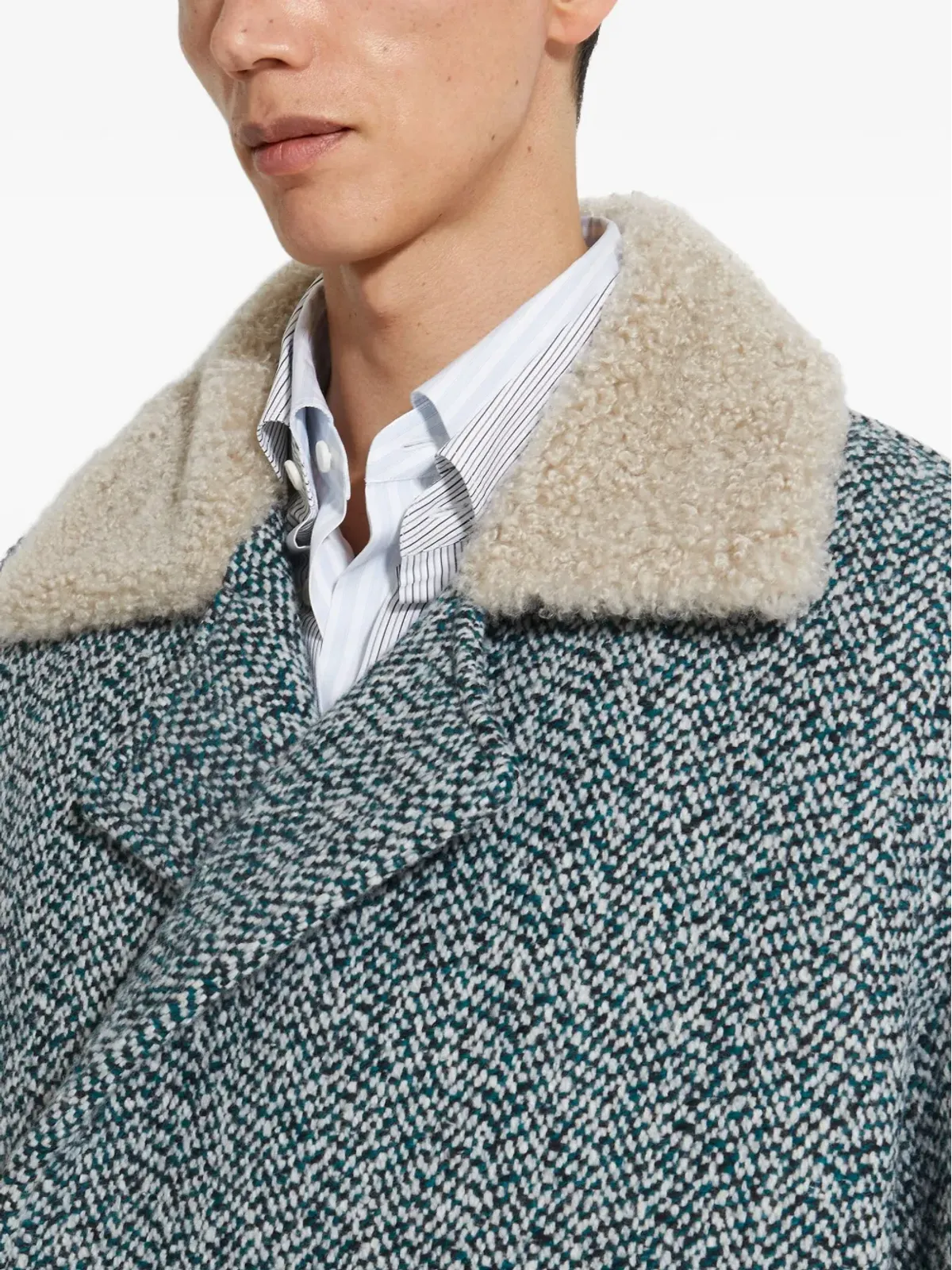 Zegna ヘリンボーンコート - 画像5