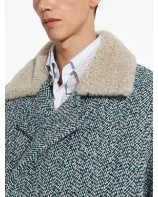 Zegna ヘリンボーンコート - サムネイル5