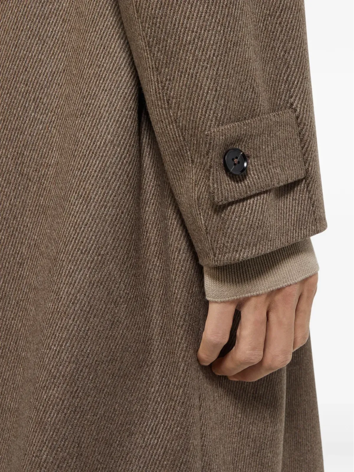 Zegna ベルテッド ツイルコート - 画像5