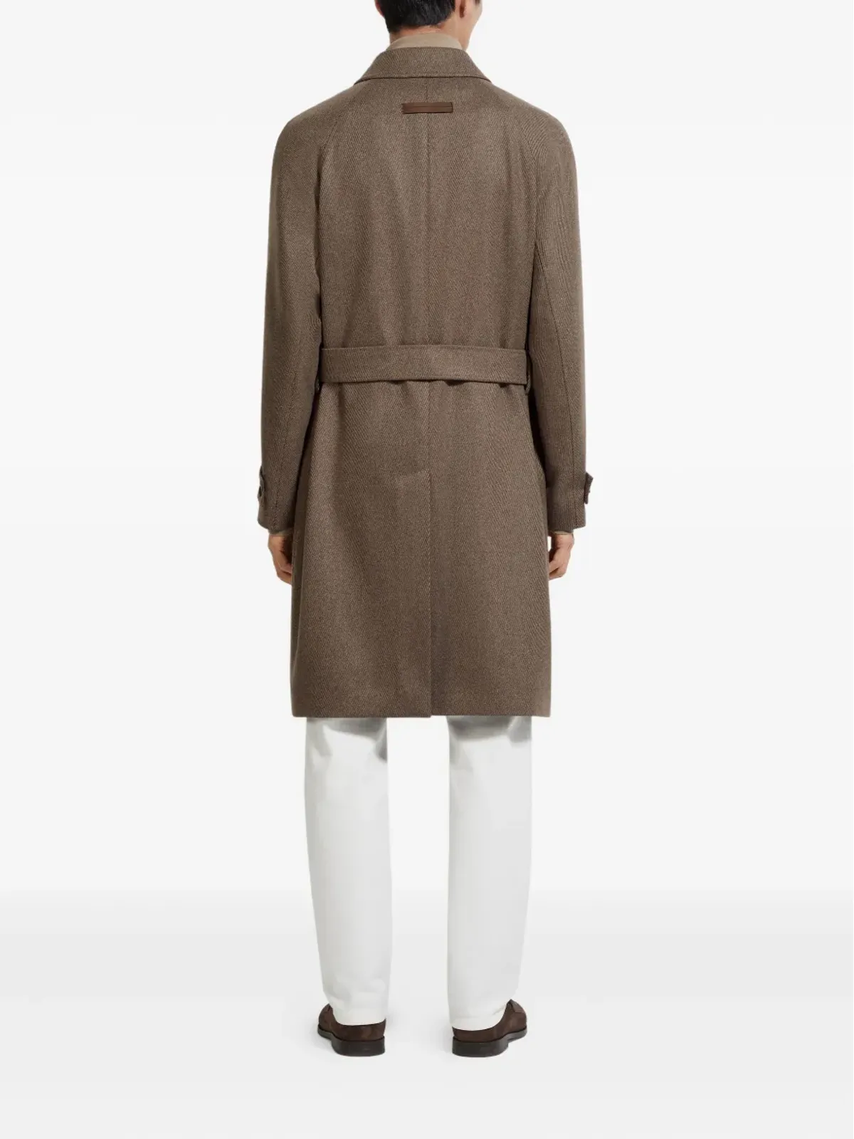 Zegna ベルテッド ツイルコート - 画像4