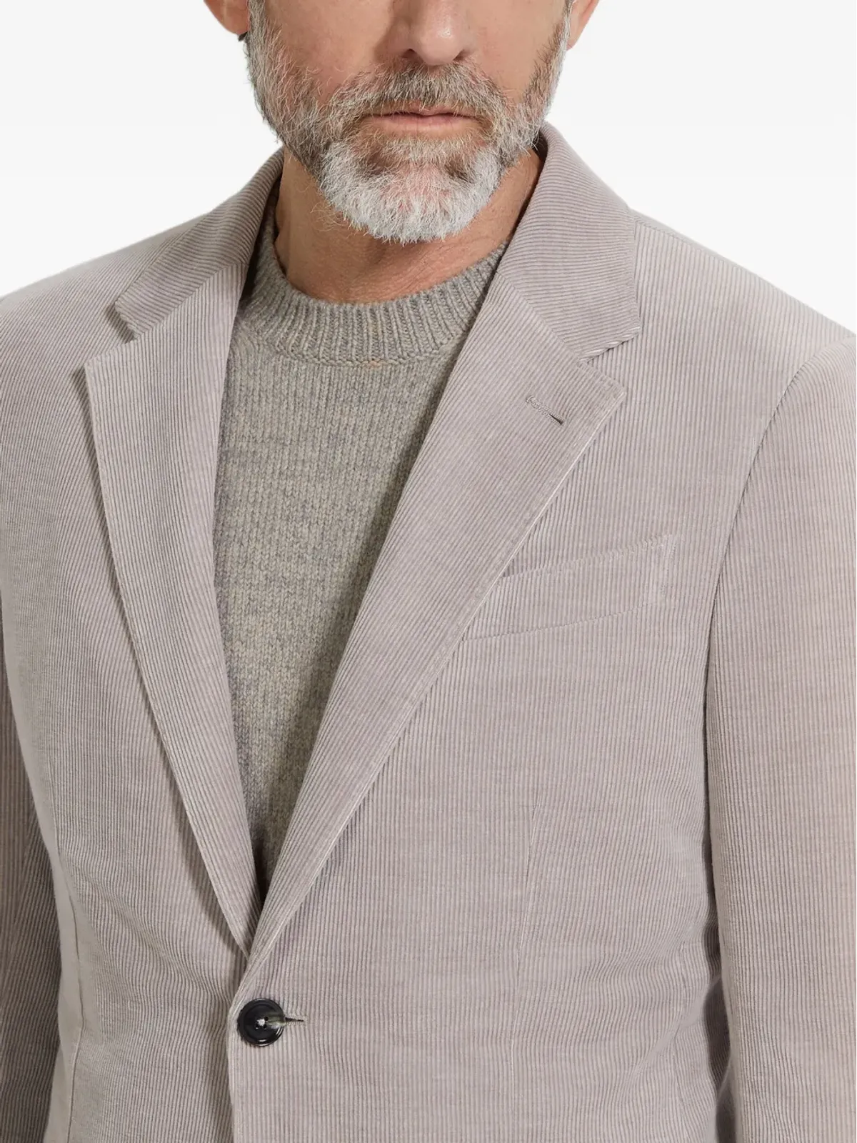 Zegna コーデュロイ ブレザー - グレー - 画像5