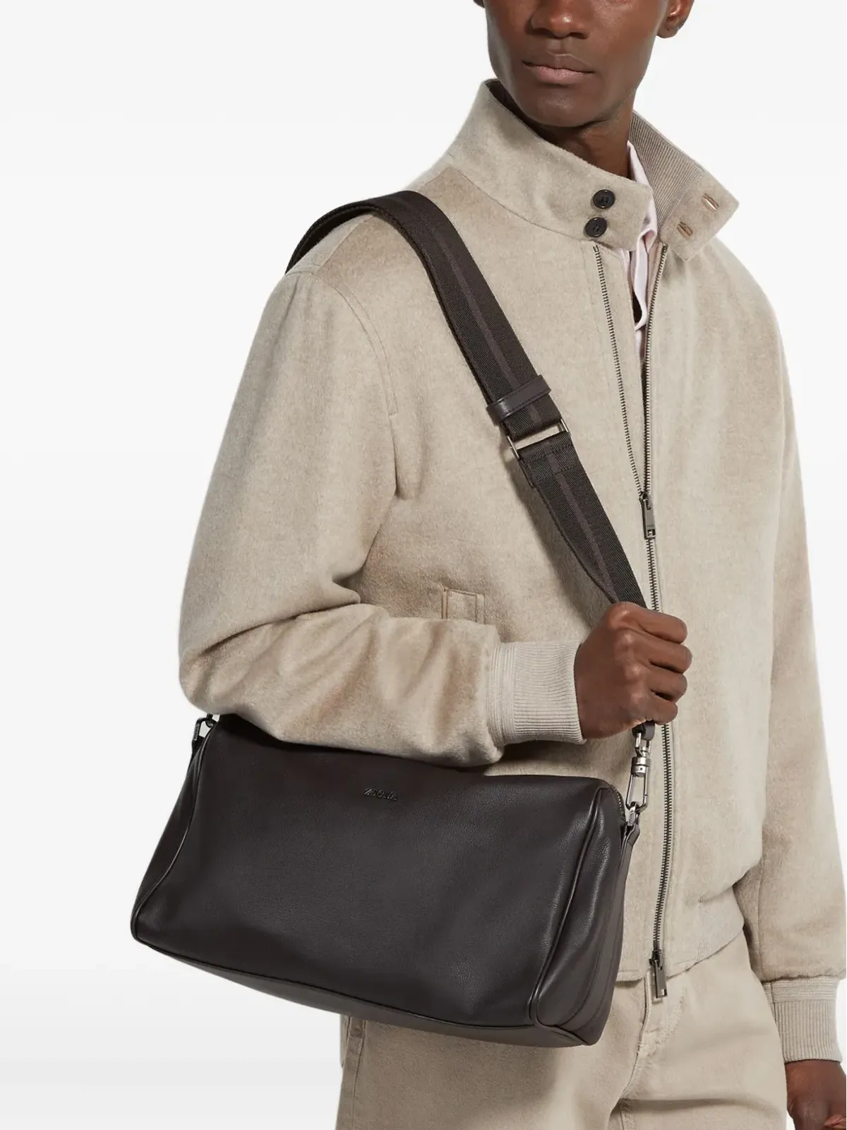 Zegna レザーショルダーバッグ - 画像2