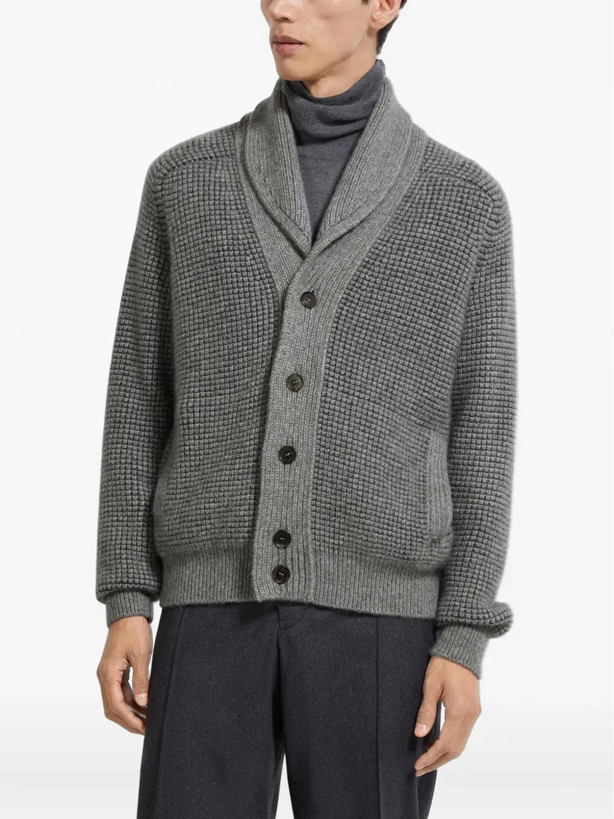 Zegna ショールカラー カーディガン - 画像3