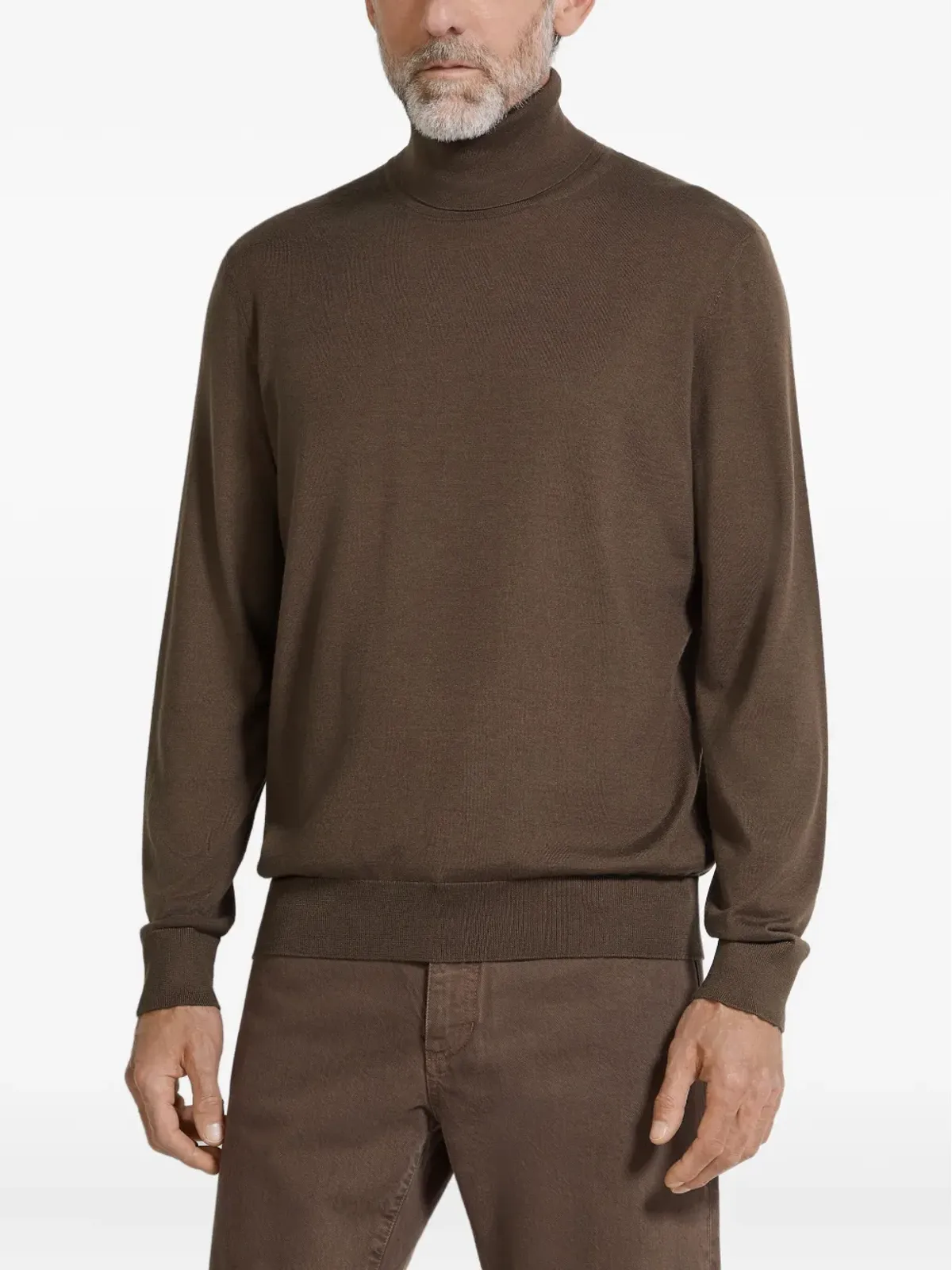 Zegna タートルネック カシミヤ混紡セーター - 画像2