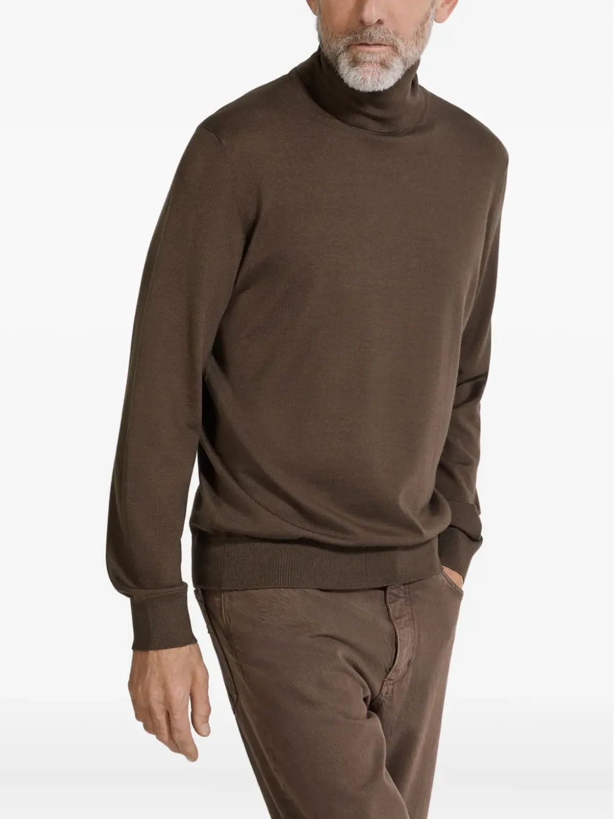 Zegna タートルネック カシミヤ混紡セーター - 画像3