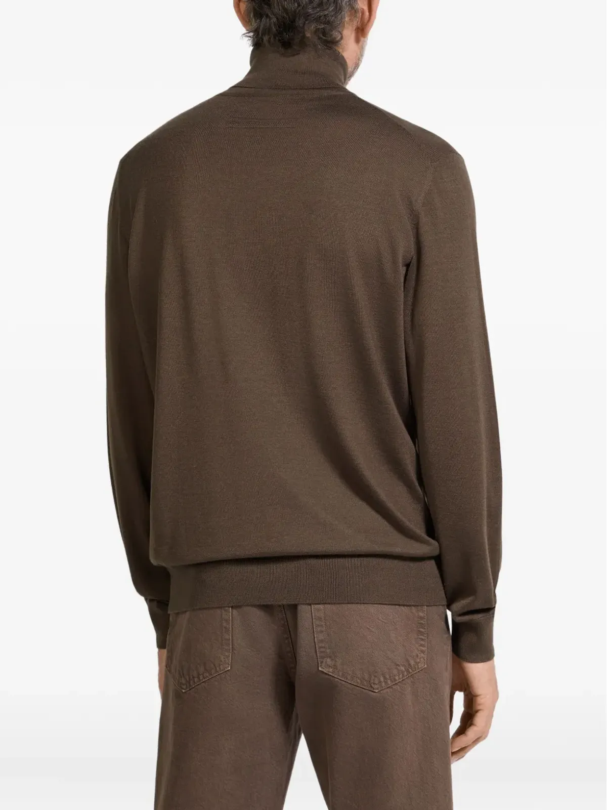 Zegna タートルネック カシミヤ混紡セーター - 画像4