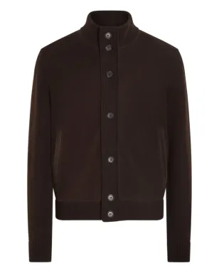 Zegna ボタン留めパネル編みカーディガン - サムネイル1