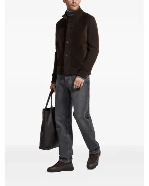 Zegna ボタン留めパネル編みカーディガン - サムネイル2