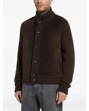 Zegna ボタン留めパネル編みカーディガン - サムネイル3