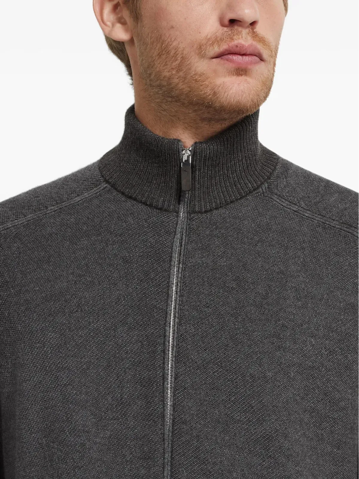 Zegna ジップファスナー付きカーディガン - グレー - 画像5