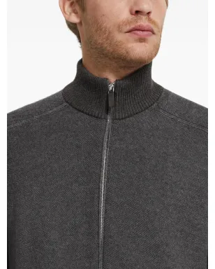 Zegna ジップファスナー付きカーディガン - グレー - サムネイル5