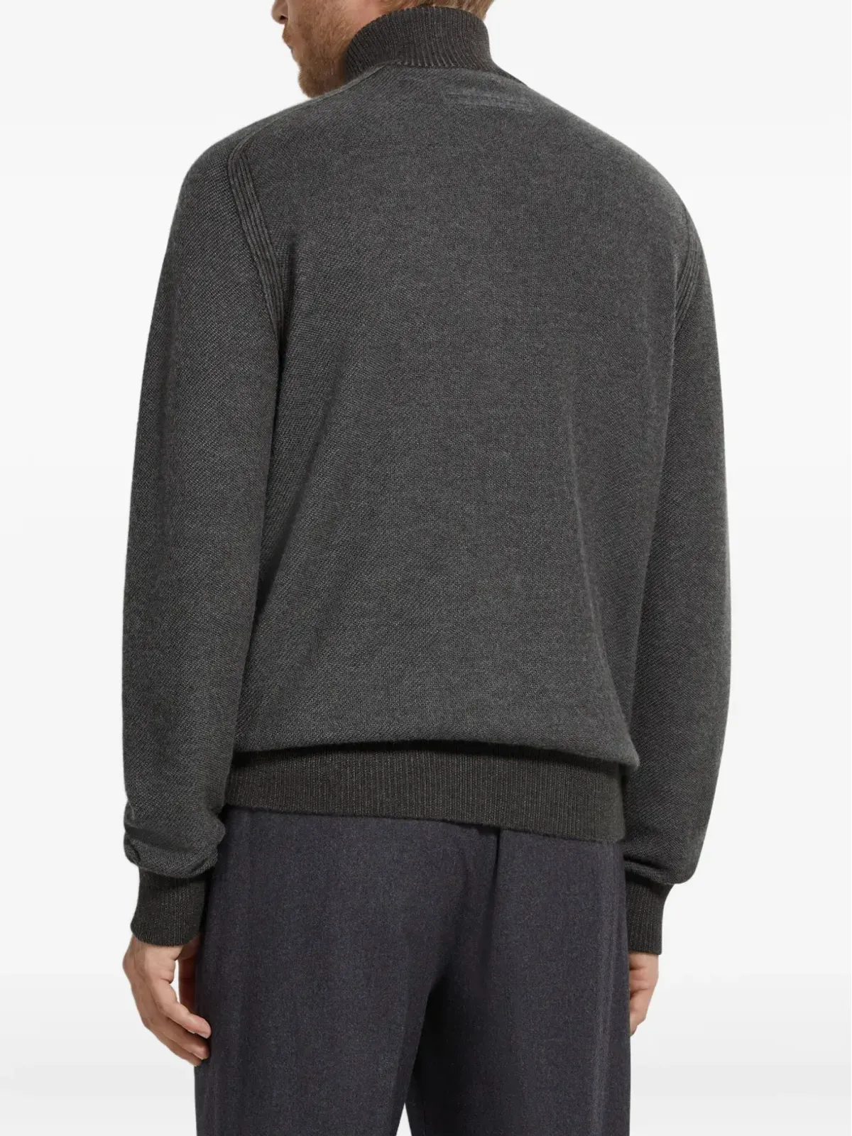 Zegna ジップファスナー付きカーディガン - グレー - 画像4
