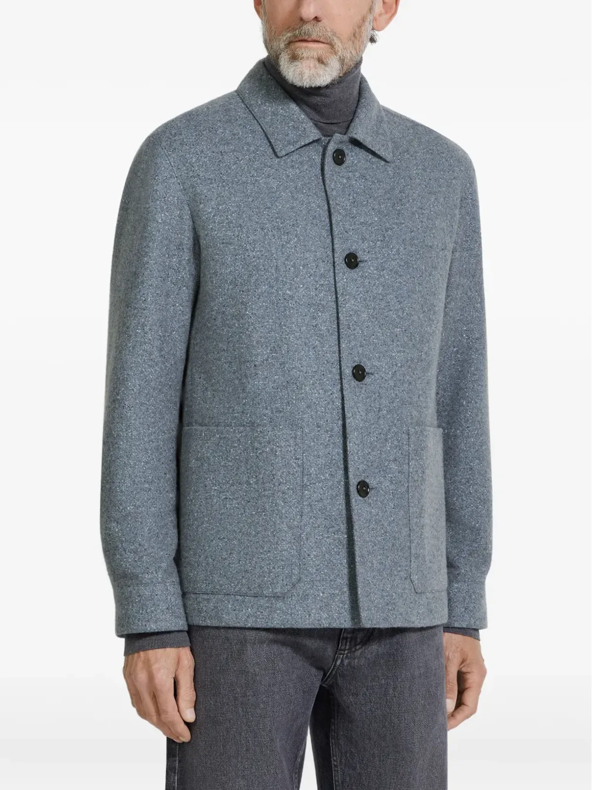 Zegna パッチポケットジャケット - ブルー - 画像3
