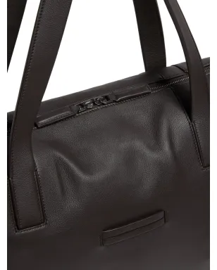 Zegna セカンドスキン レザー ホールドアバッグ ブラウン - サムネイル5