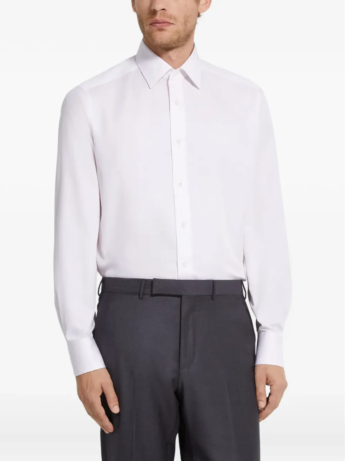Zegna Centoventimila cotton shirt - White - 画像2