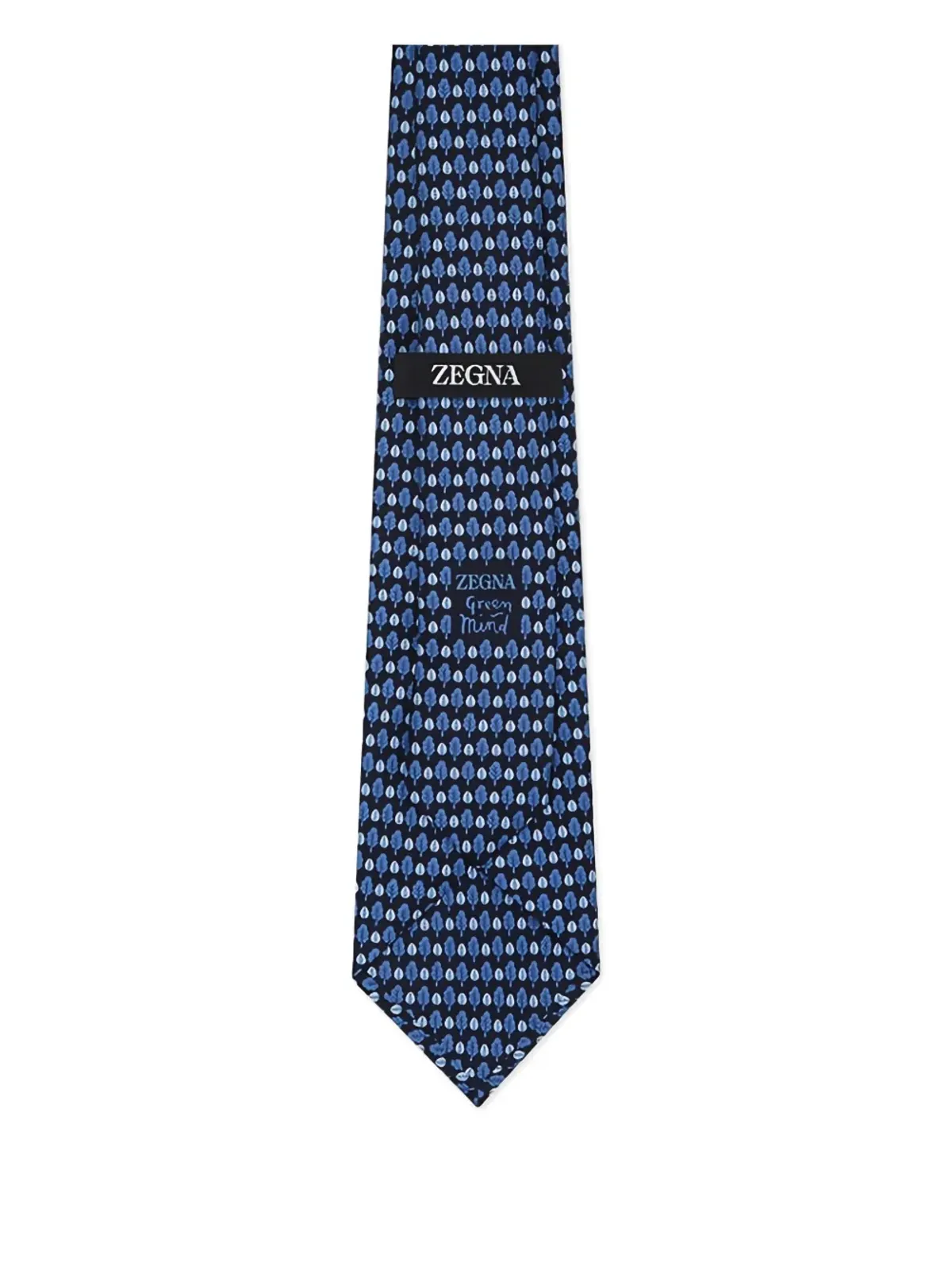 Zegna リーフプリント シルクタイ - 画像2