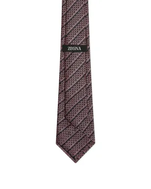 Zegna 斜めストライプのシルクネクタイ - サムネイル2