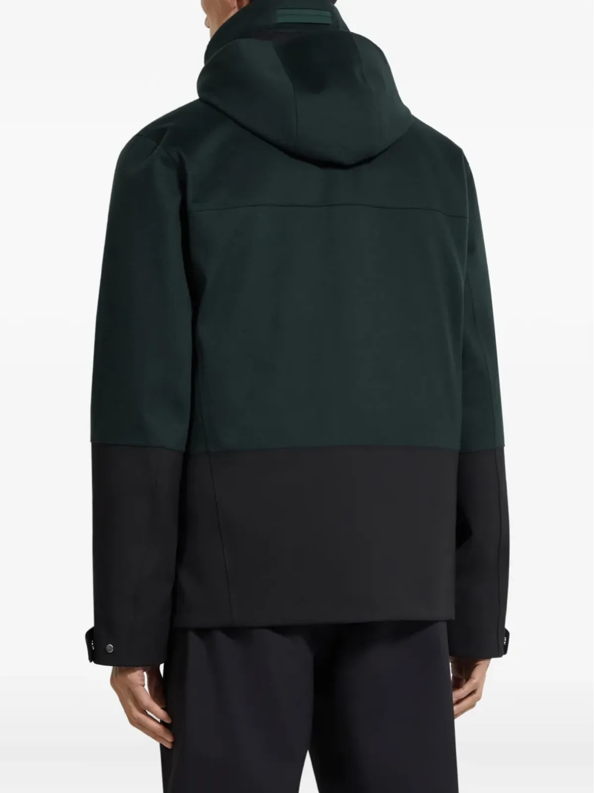Zegna オアジ フード付き ツートーン ジャケット - 画像4