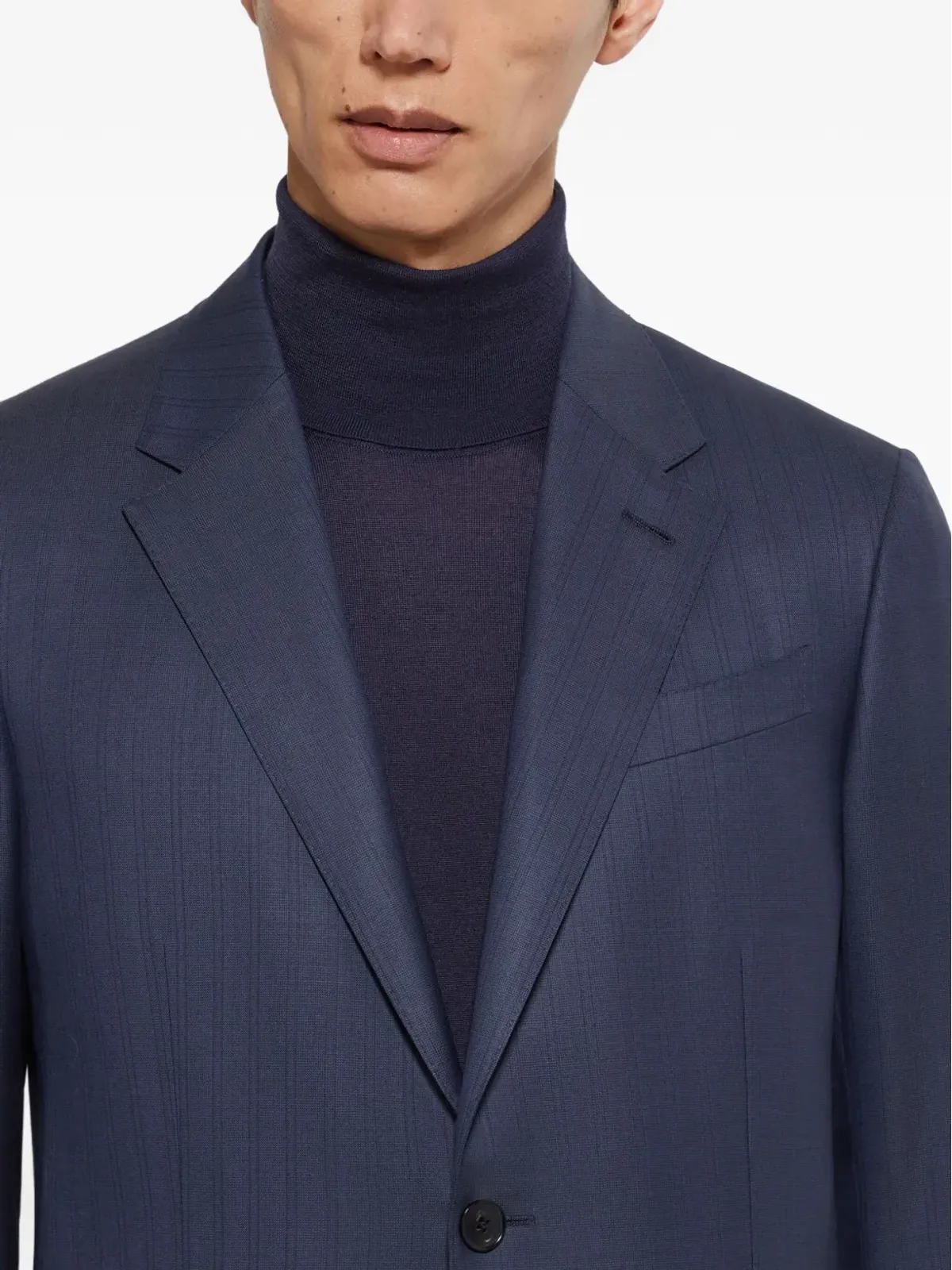 Zegna ピンストライプ ウール スーツ - 画像5