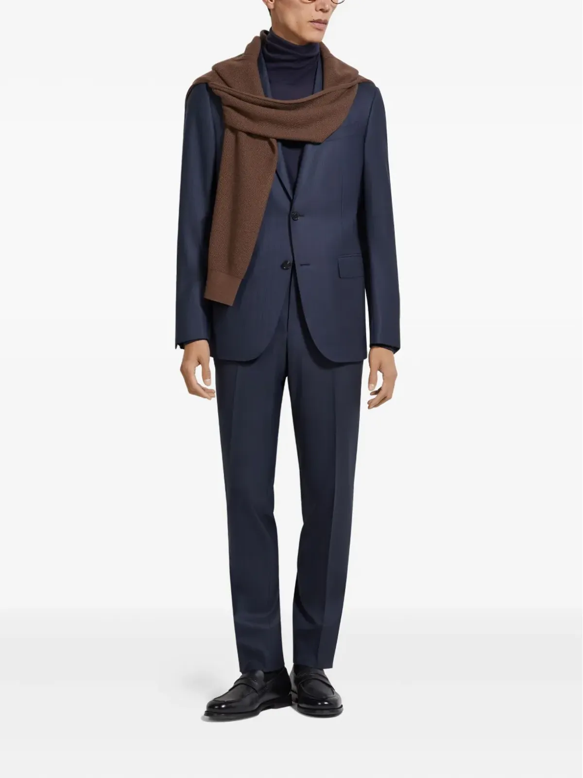 Zegna ピンストライプ ウール スーツ - 画像2