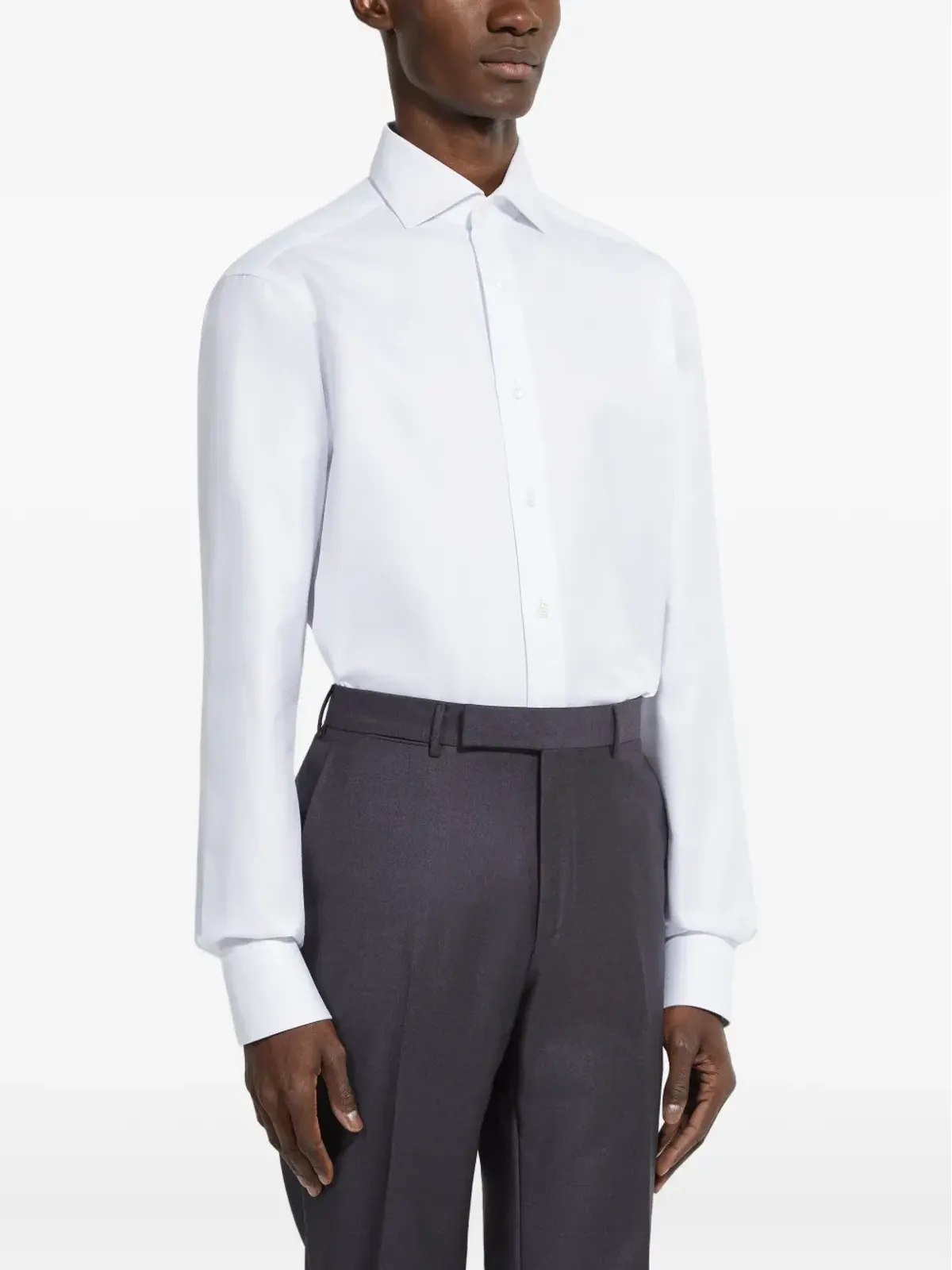 Zegna ミクロストライプコットンシャツ - 画像2
