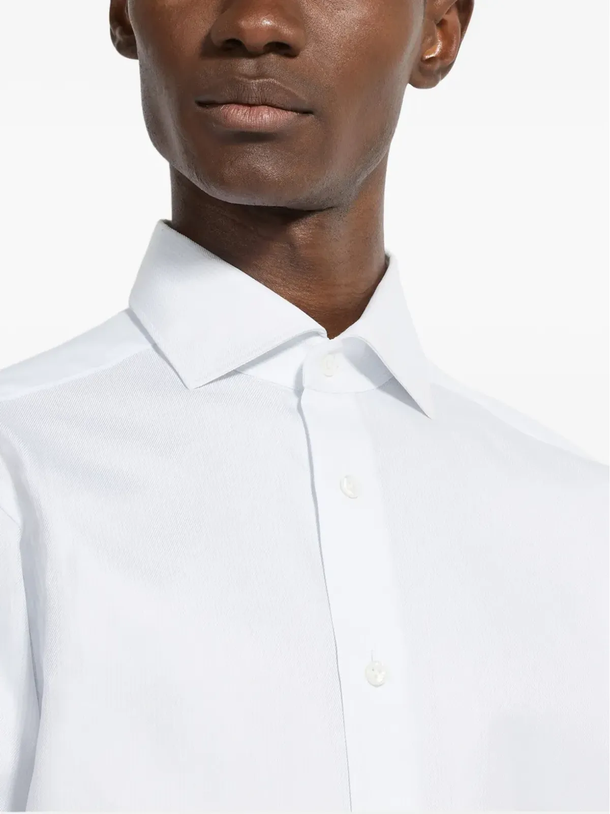 Zegna ミクロストライプコットンシャツ - 画像4