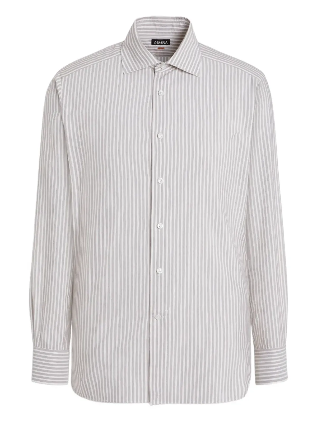 Zegna ストライプ柄シルクコットンシャツ - 画像1