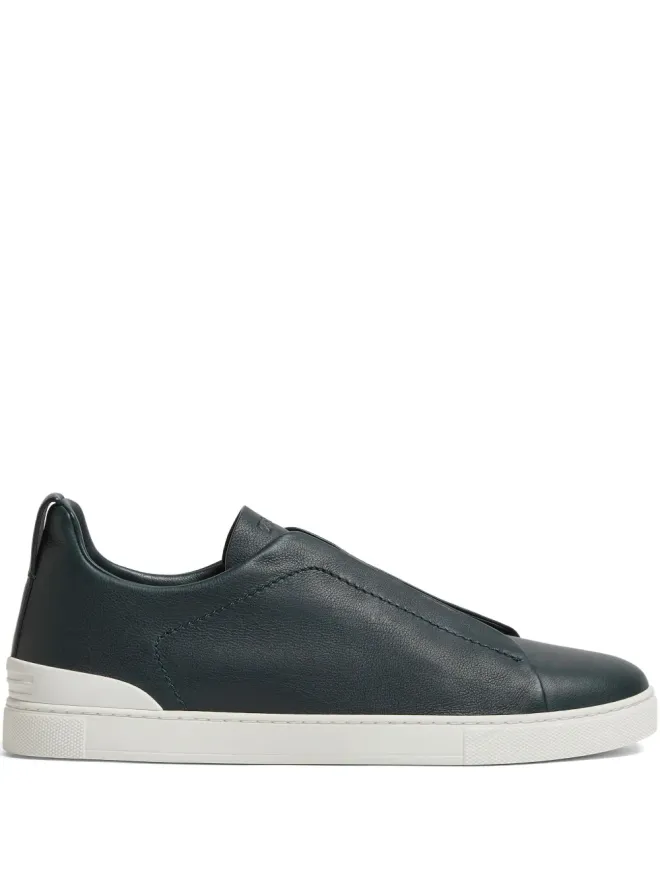ZEGNA Zegna セカンドスキン トリプルステッチ スニーカー - Blueの商品画像