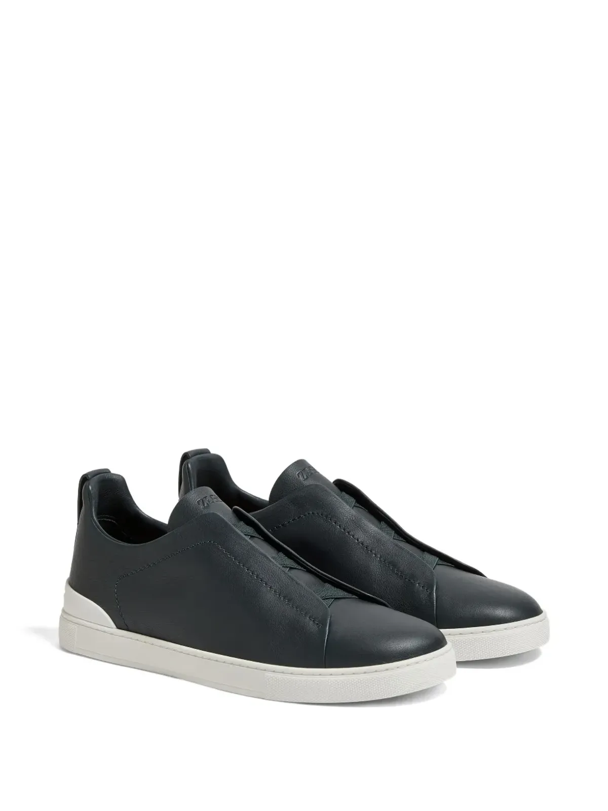 Zegna セカンドスキン トリプルステッチ スニーカー - Blue - 画像2