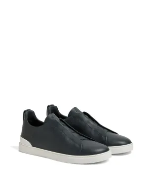 Zegna セカンドスキン トリプルステッチ スニーカー - Blue - サムネイル2