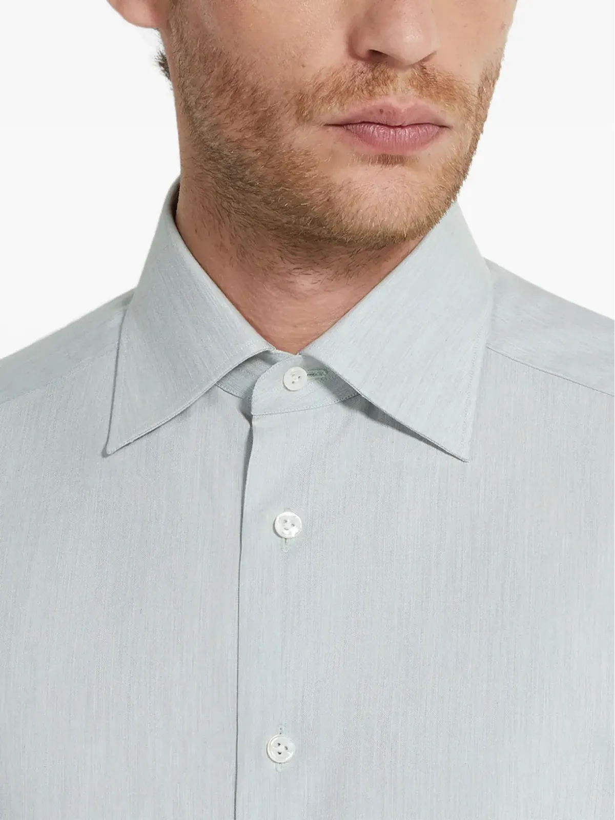 Zegna ポイントカラー長袖シャツ - 画像5