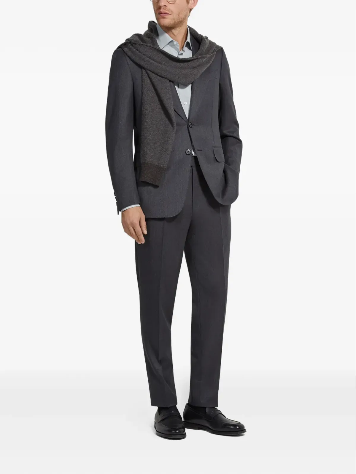 Zegna ポイントカラー長袖シャツ - 画像2