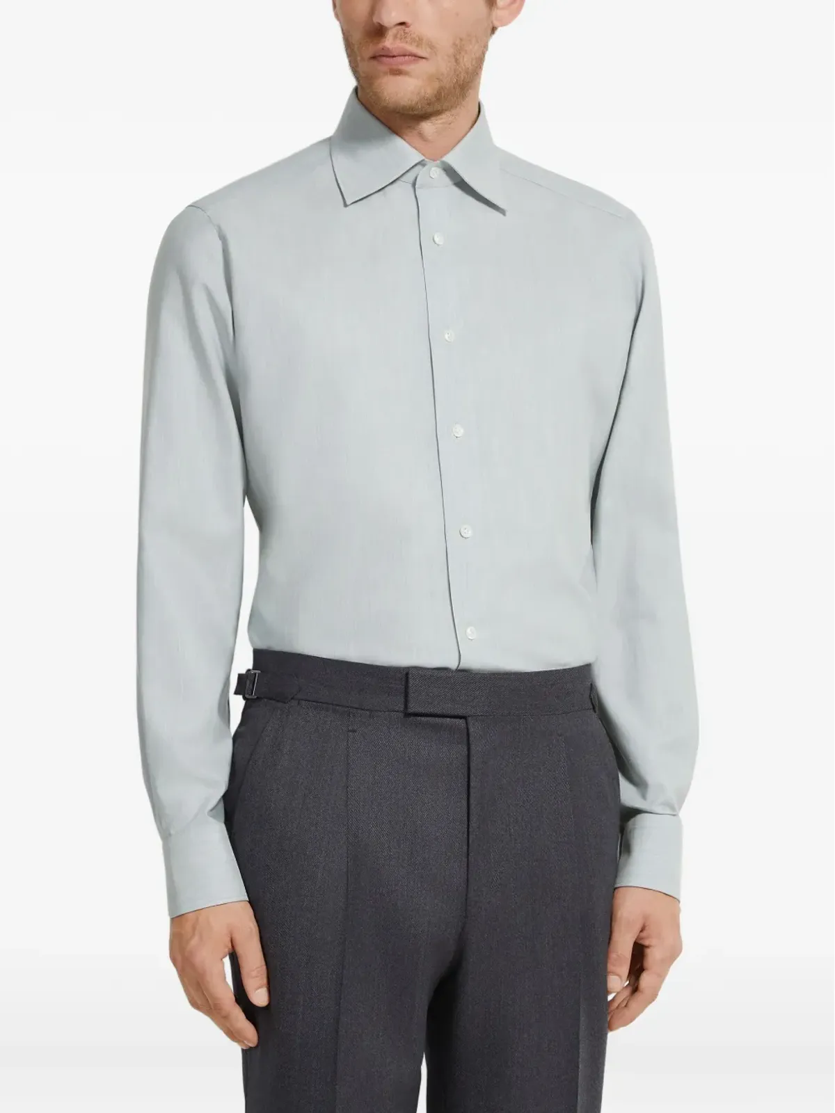 Zegna ポイントカラー長袖シャツ - 画像3