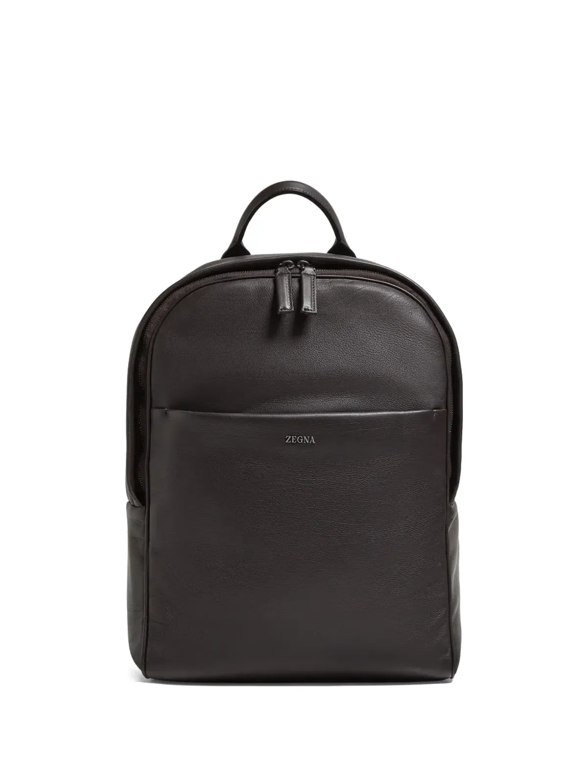 Zegna レザーのトップハンドルバックパック - 画像1