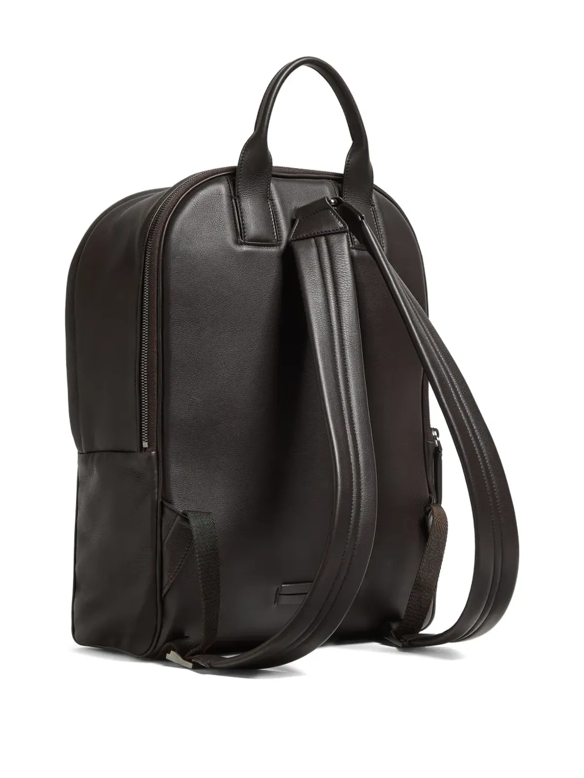 Zegna レザーのトップハンドルバックパック - 画像3