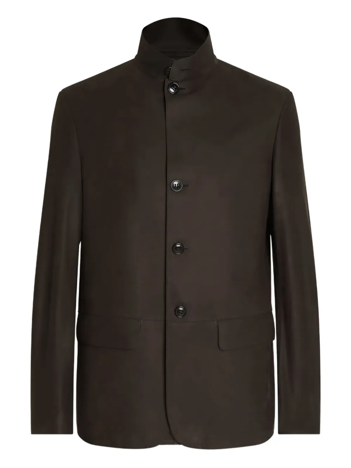 Zegna Il Conte カーフレザー ジャケット - 画像1